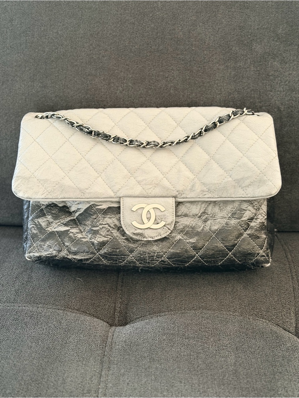 Chanel Ombré Vinyl Melrose Degradé Jumbo Flap Bag